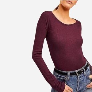 🌸New🌸 Free People Ribbed Top Long Sleeve S NWT